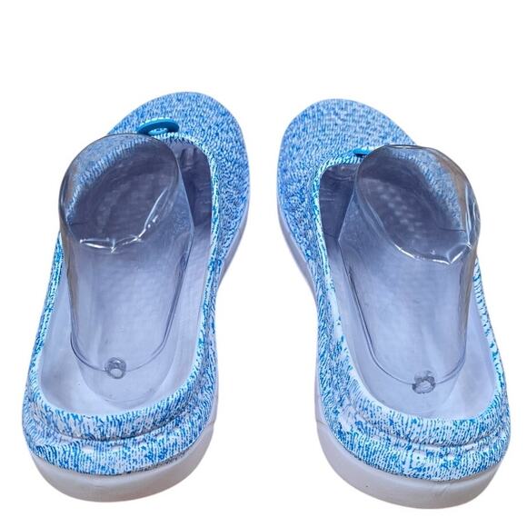 Sport Blue White Slip On Garden Casual Beach Poolside Summer Footwear 41/9.5 - Picture 3 of 6